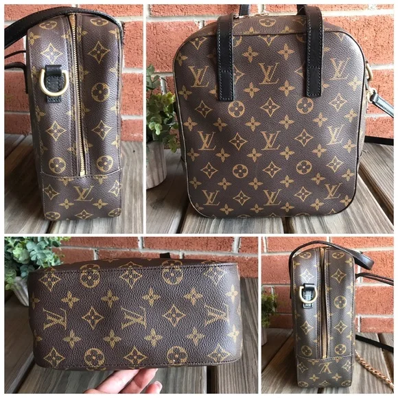 Louis Vuitton Monogram Satchel with Black and Gold Accents - Picture 2 of 8